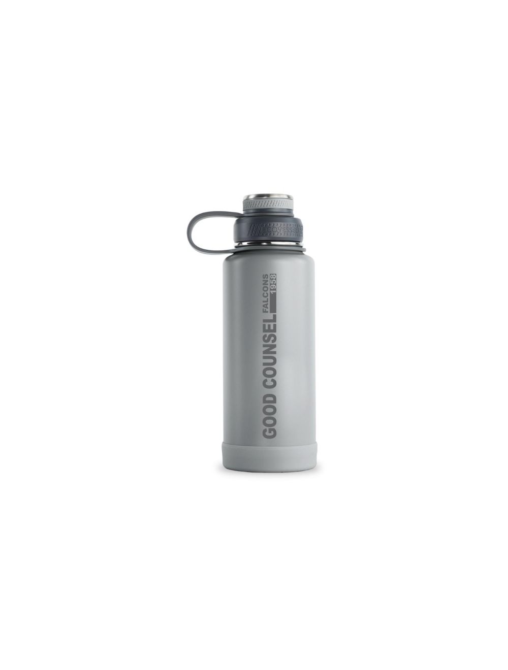 EcoVessel Boulder Trimax Insulated Stainless Steel Bottle Strainer and Silicone Bumper, 32 oz - Navy