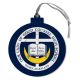 Wooden School Seal Ornament